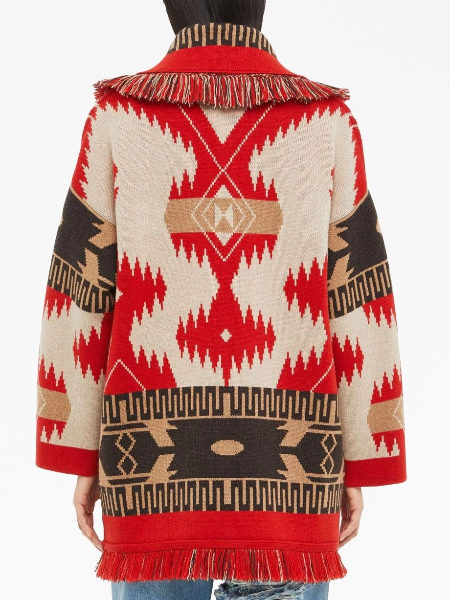 Affordable Alanui Icon cardigan Women cashmere jacquard 0814